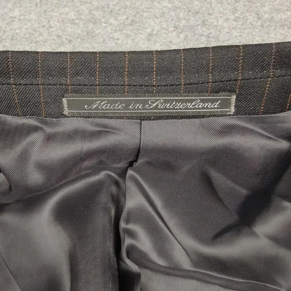 Ermenegildo Zegna Blazer Mens IT 54 Gray Wool Pinstripe Trofeo Suit Jacket